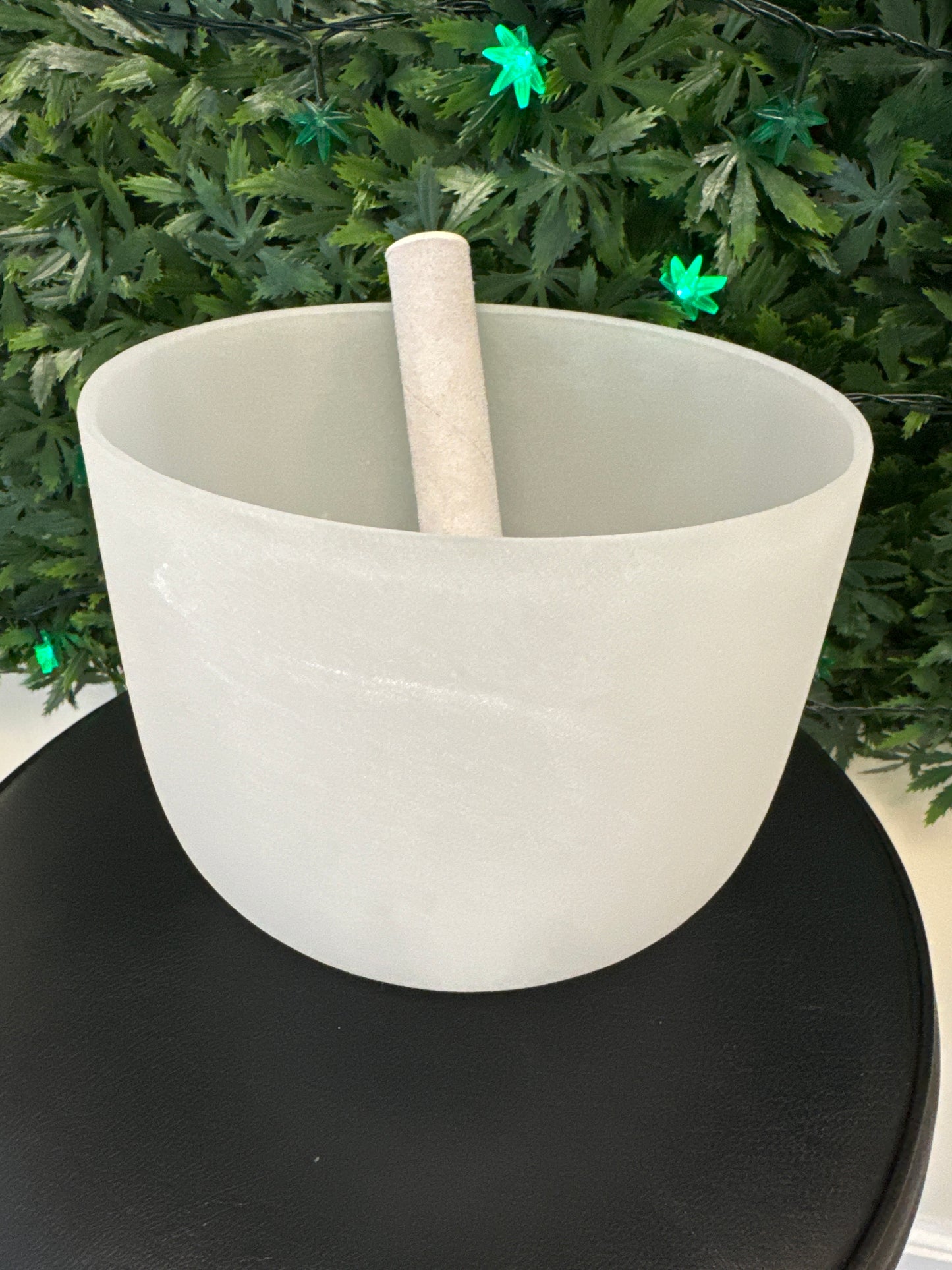 White Crystal Singing Bowl 8"