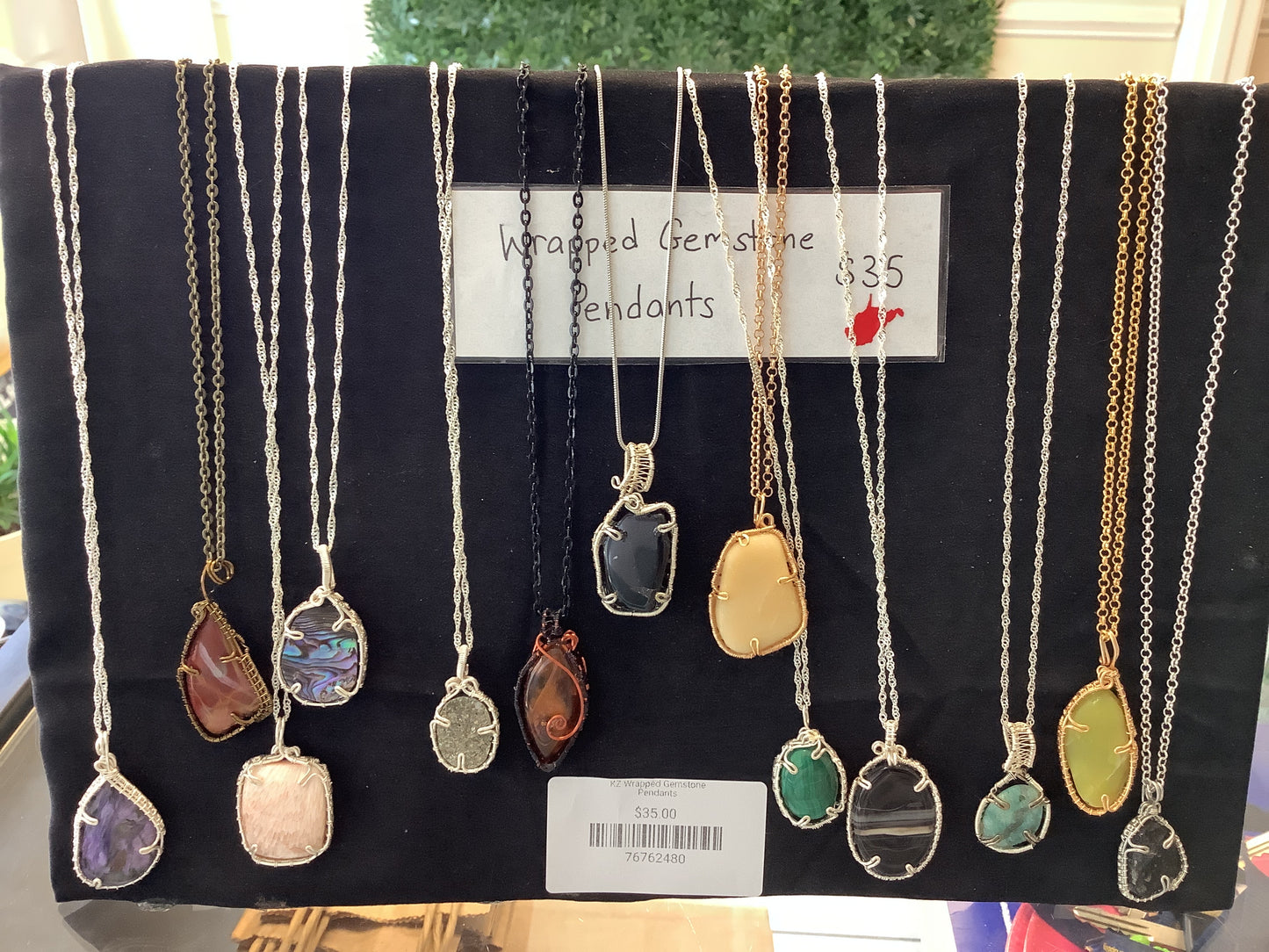 KZ Wrapped Gemstone Pendants
