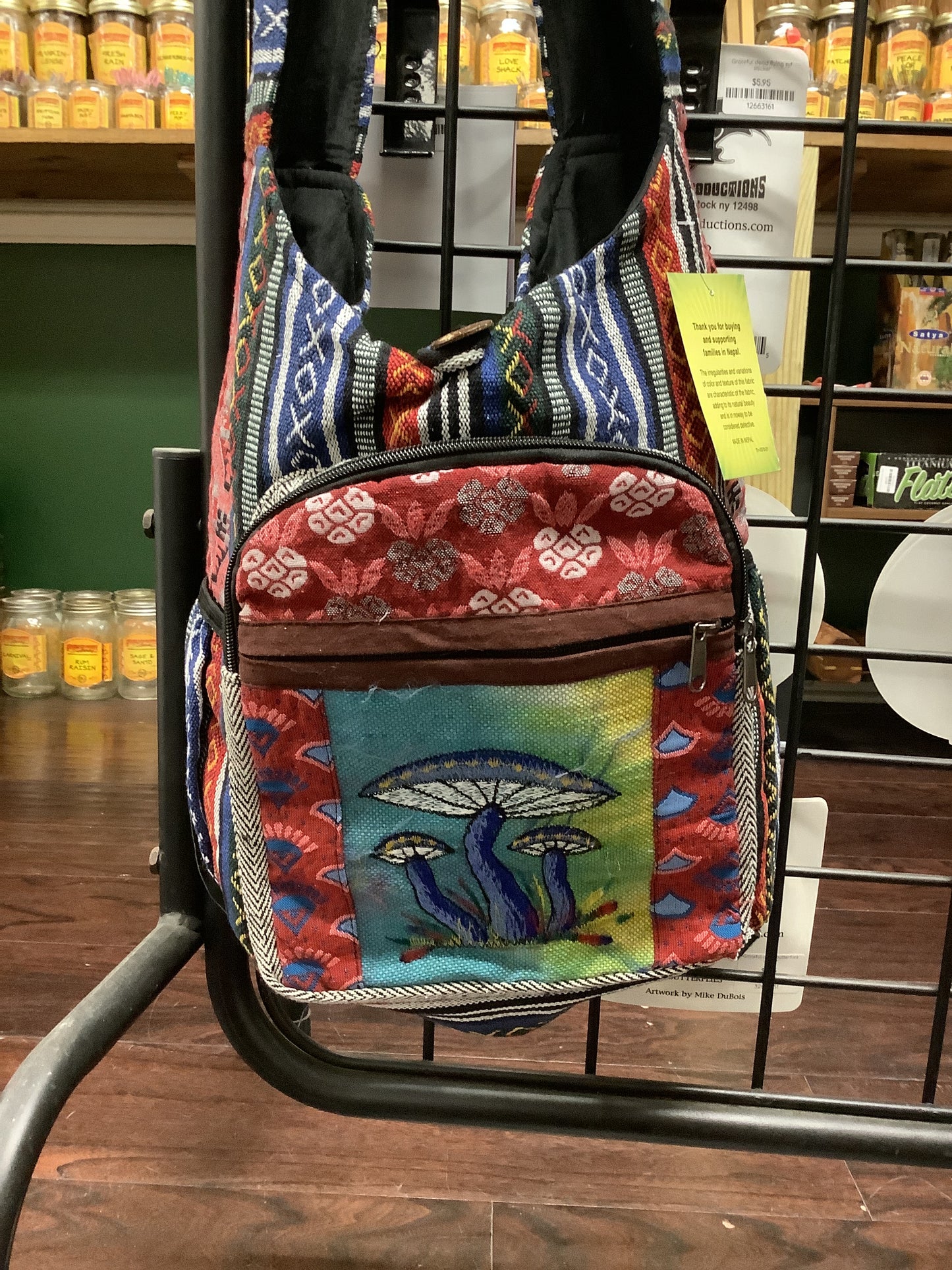 Mushroom Aztec Patchwork Shoulder Bag