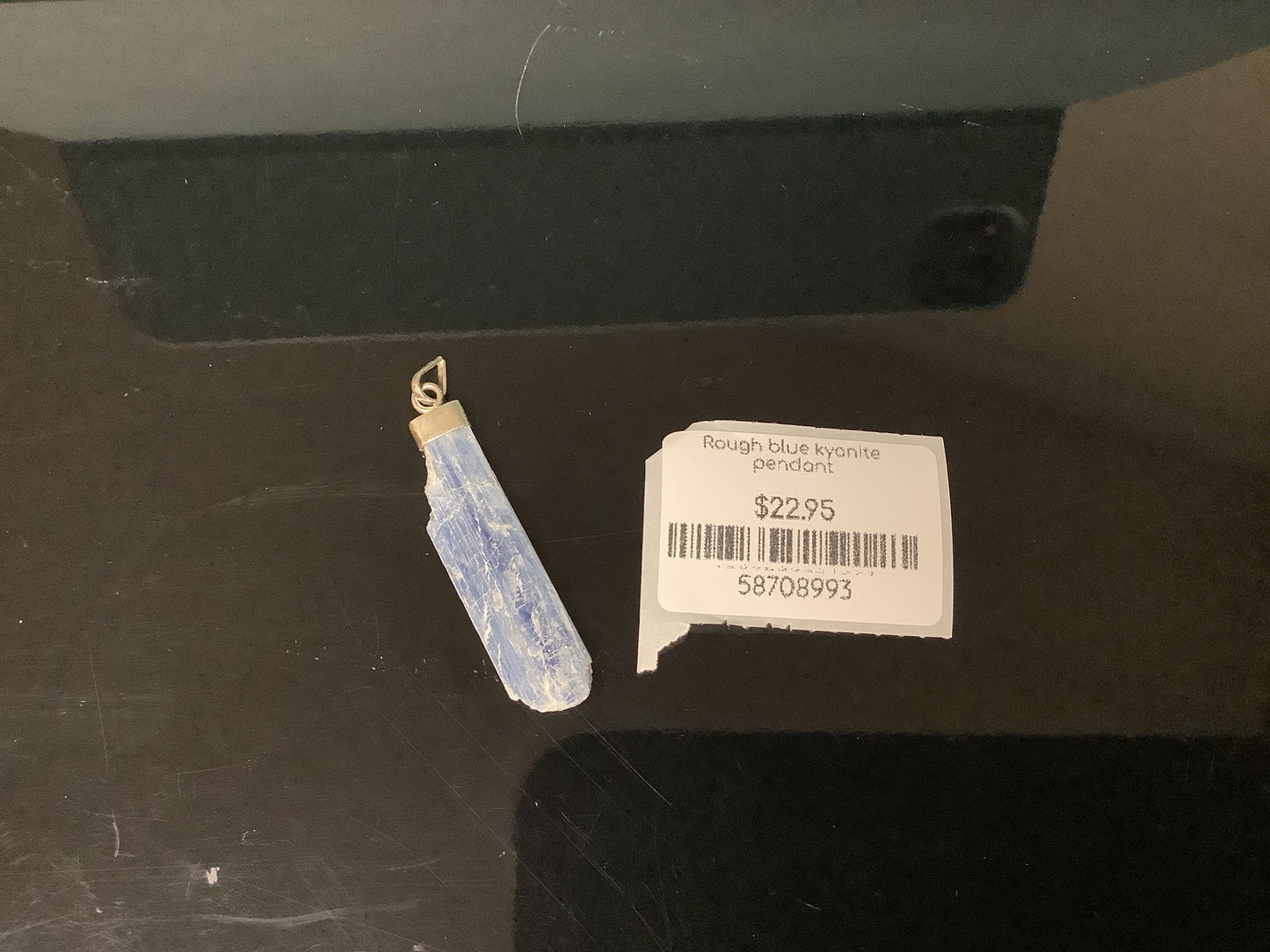 Rough Blue Kyanite Pendant