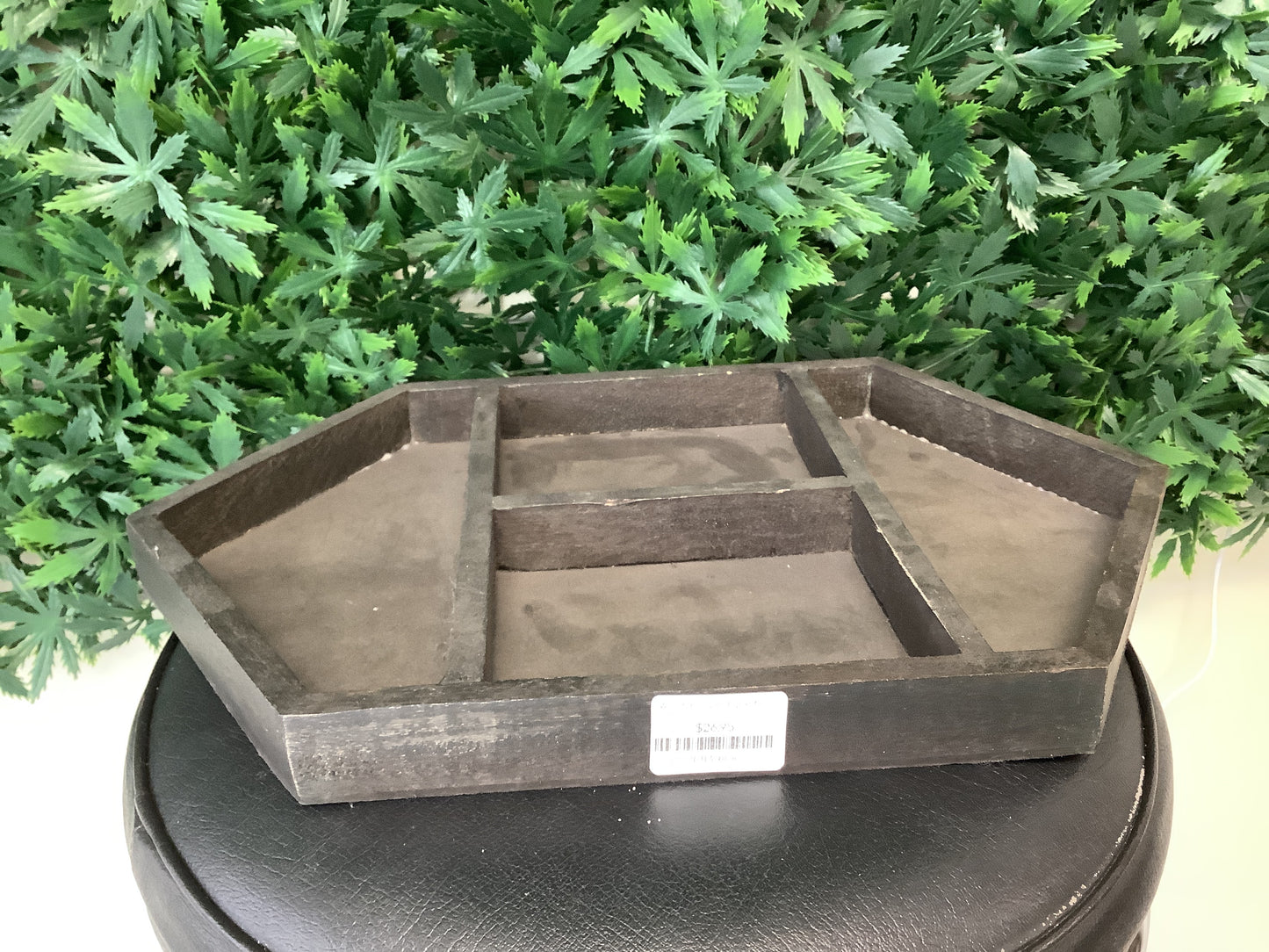 Wooden Crystal Grid Tray