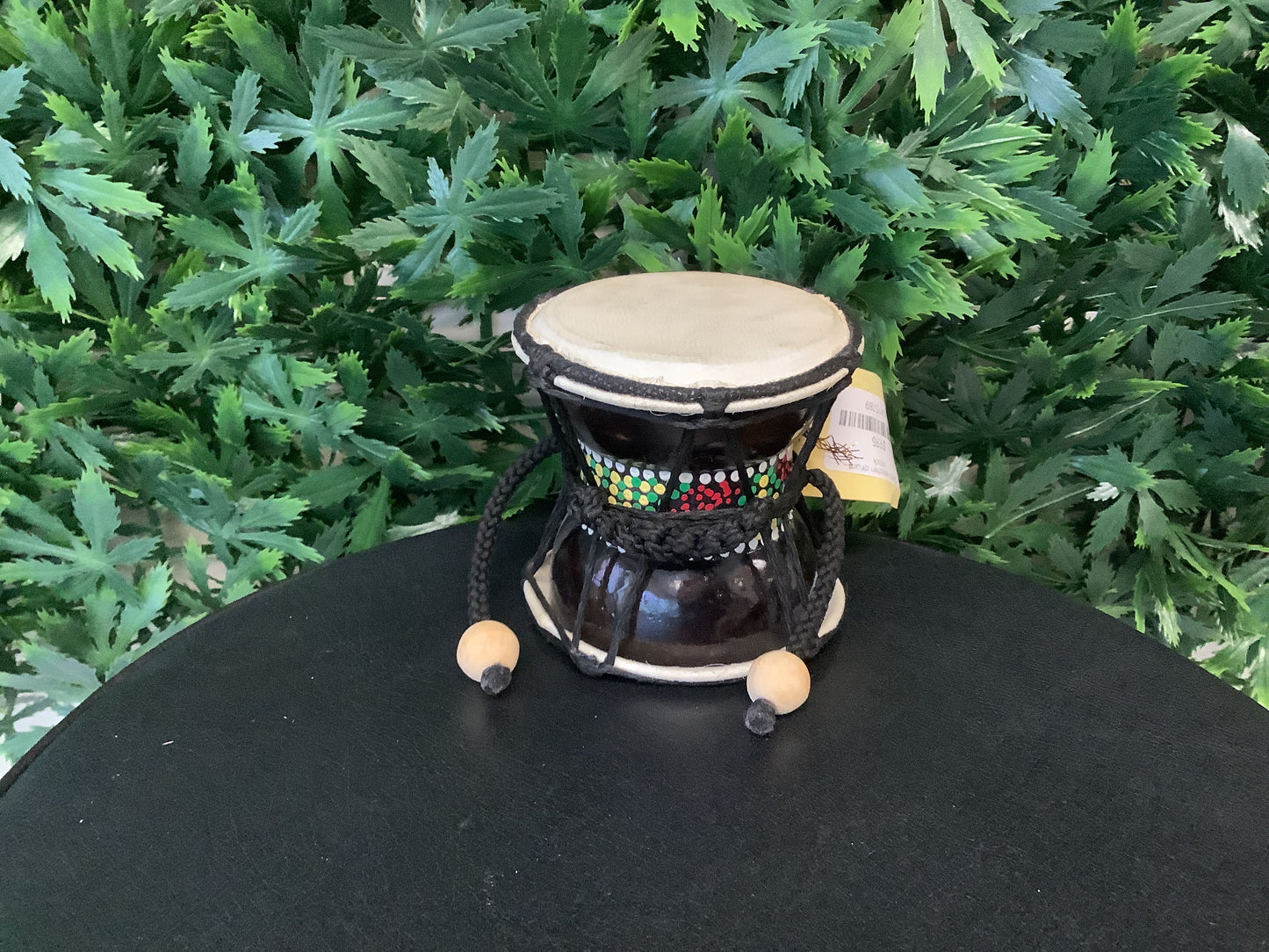 Small Wooden Drum - Black