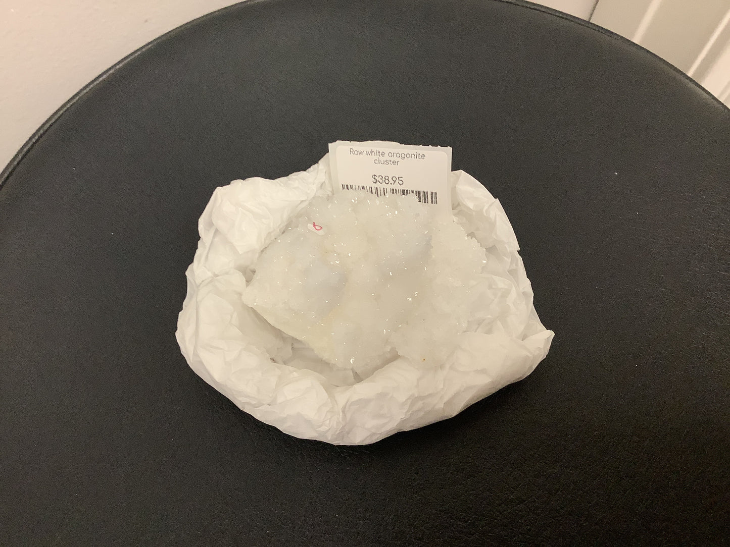 Raw White Aragonite Cluster