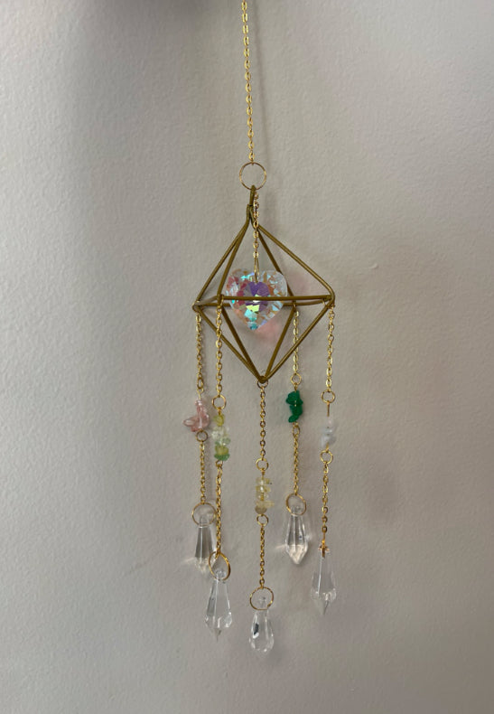 Heart Crystal Pendant Suncatcher