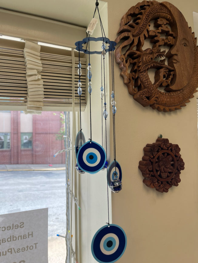 Hamsa hand & evil eye windchime
