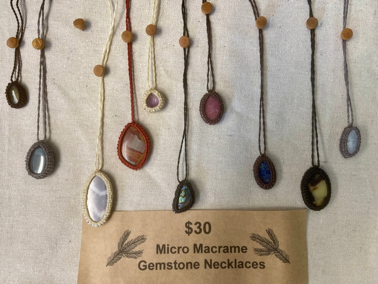 KZ Micro Macrame Gemstone Necklace