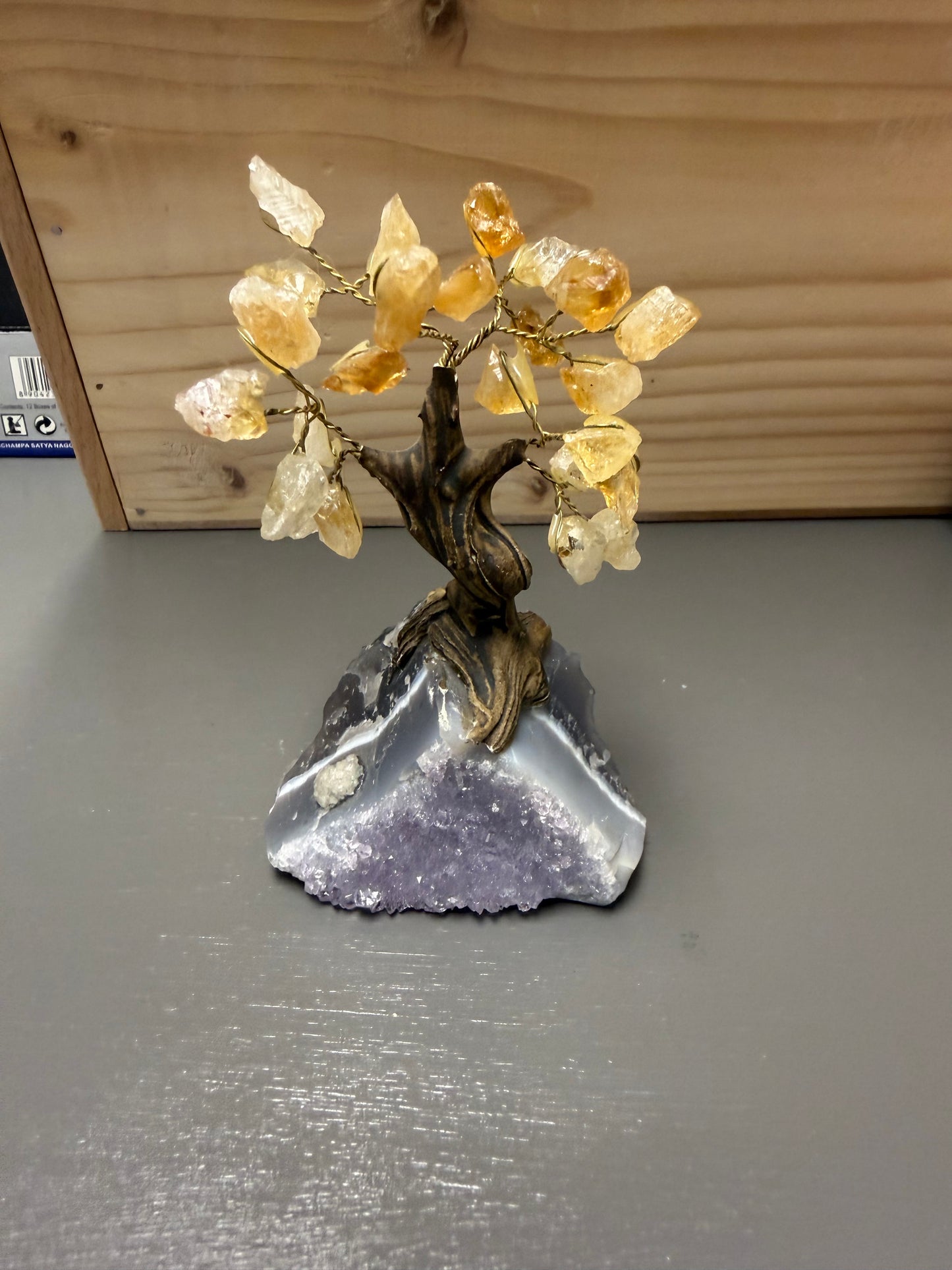 Citrine/Amethyst Gemstone Tree