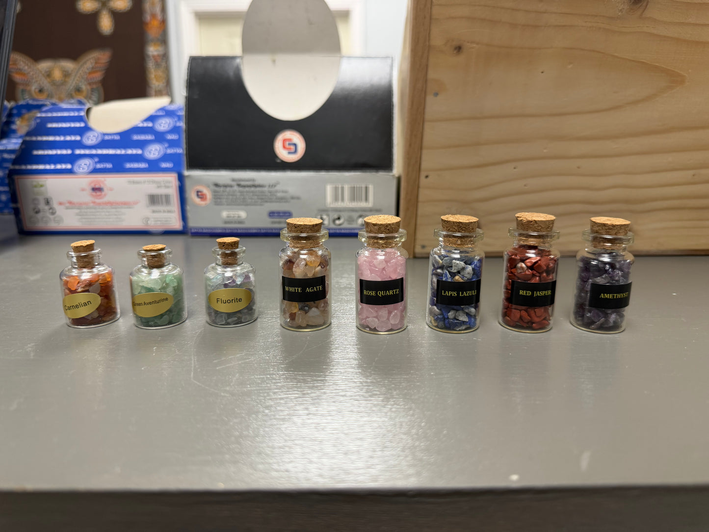 Gemstone Chip Jars