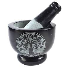 4" Tree of Life Soapstone Mortar & Pestal
