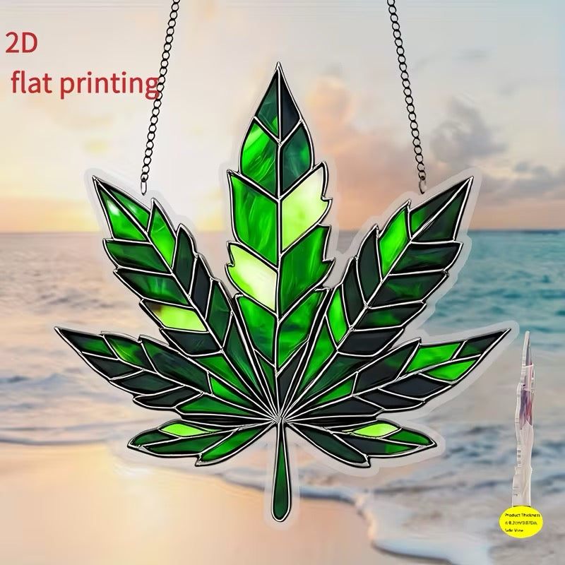 Marijuana Leaf Sun Catcher