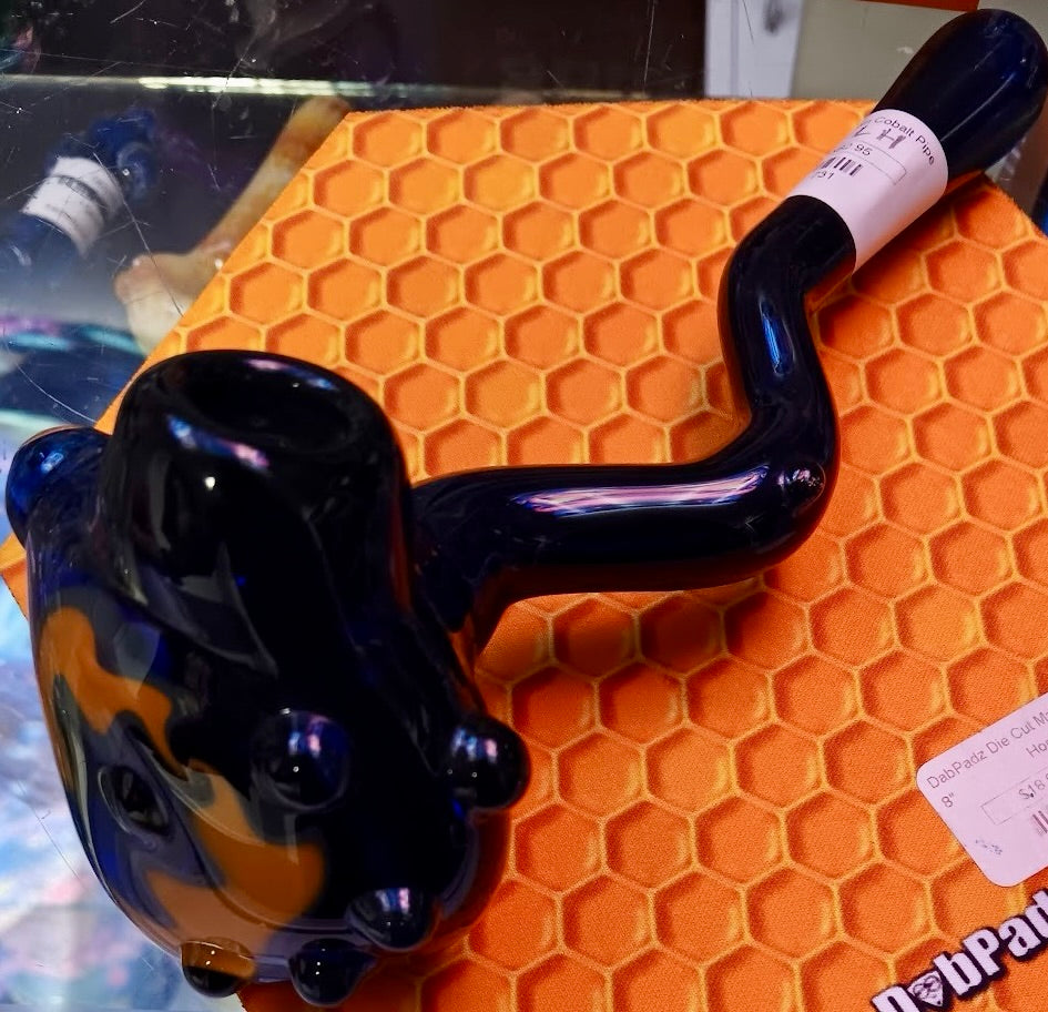 Handblown Cobalt Pipe
