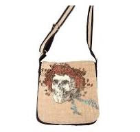Skull & Roses GD Hemp and Cotton DJ Shoulder Bag