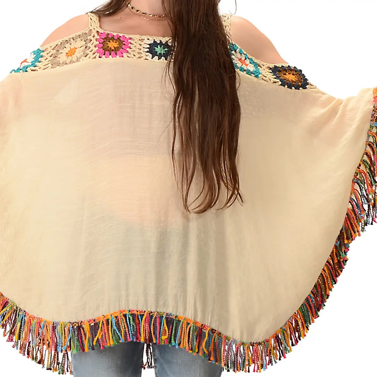 Granny Square Off Shoulder Blouse