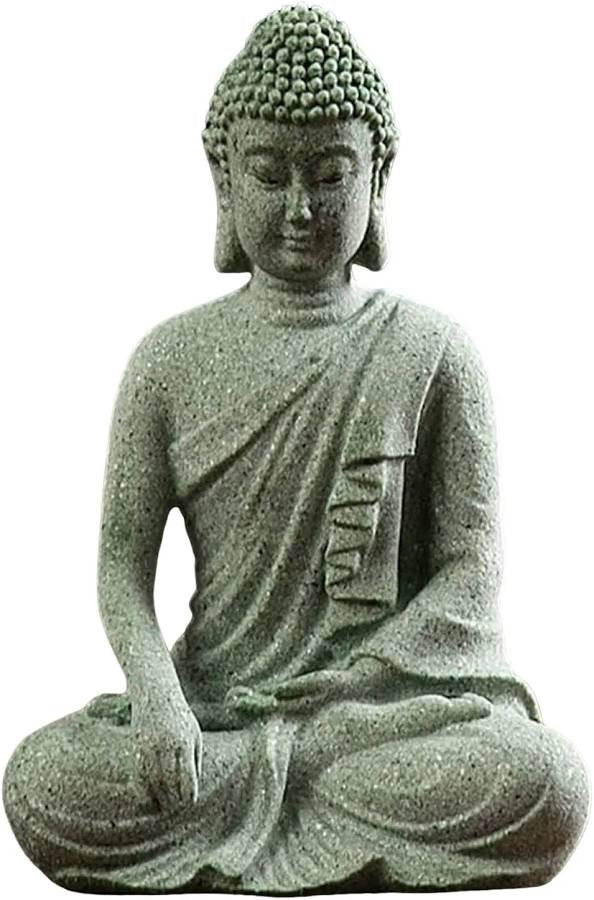Green Sandstone Zen Buddha