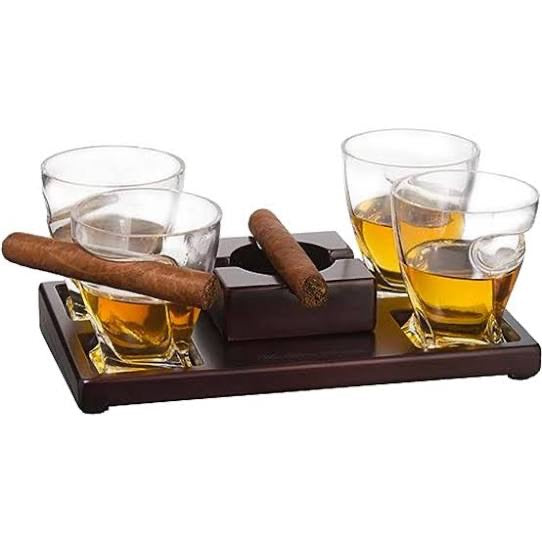 Whiskey Cigar Glass Set
