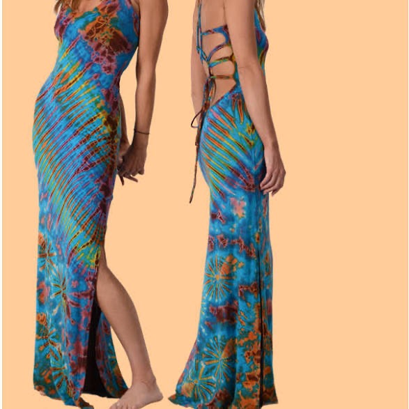 Electric Lady String Back Maxi Dress