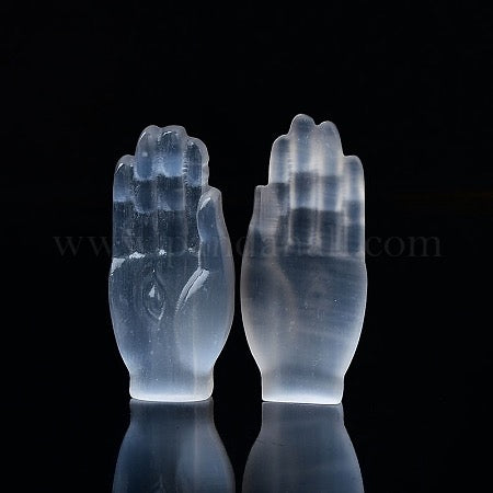 Buddha Hand with Eye Natural Selenite Figurine