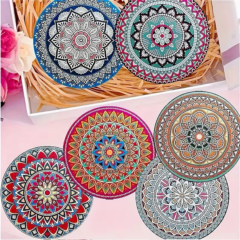 Bohemian Style Ethic Wood Coasters