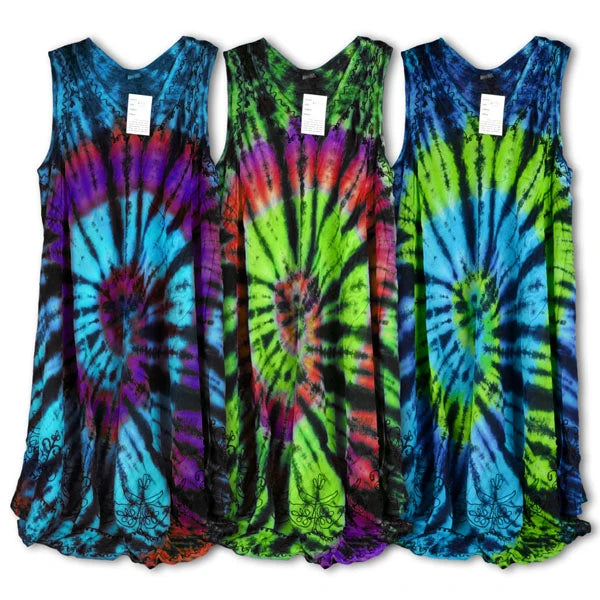 Spiral Tie Die Dress