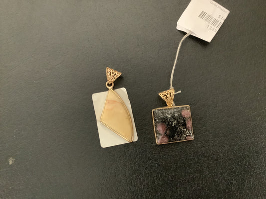 Gold Plated Stone Pendant