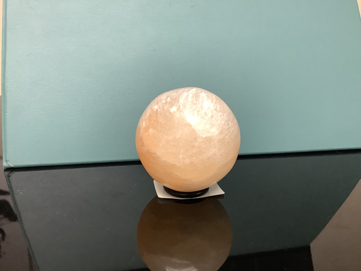 2 1/2" Peach Selenite Crystal Ball