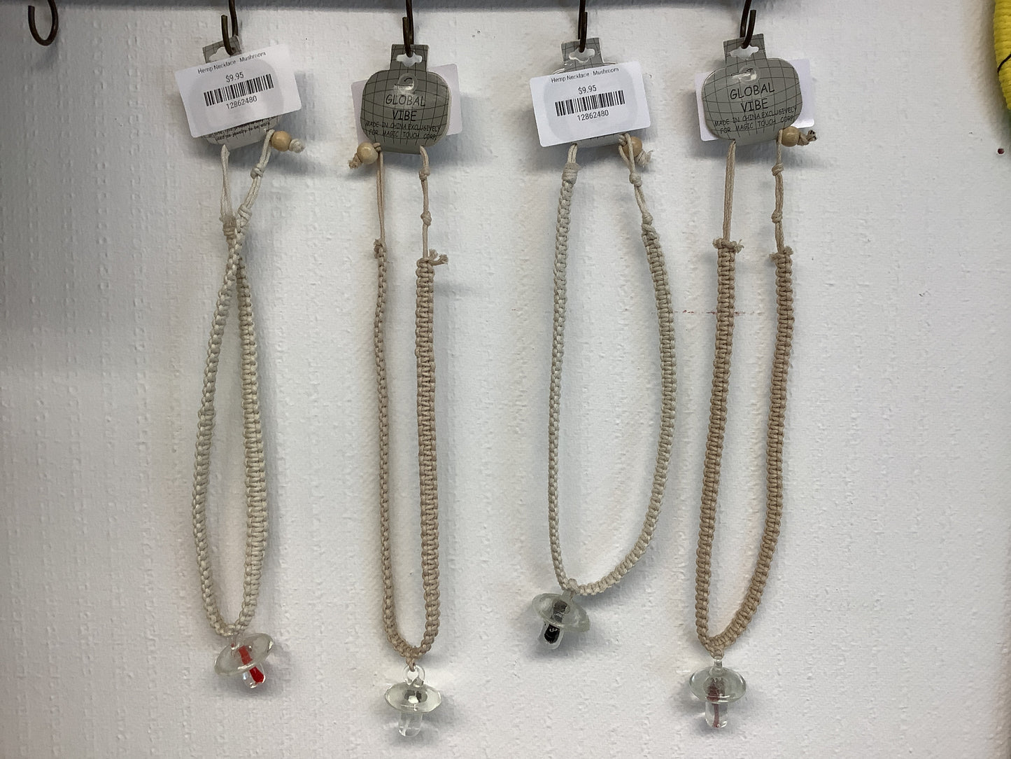 Hemp Necklace - Mushroom