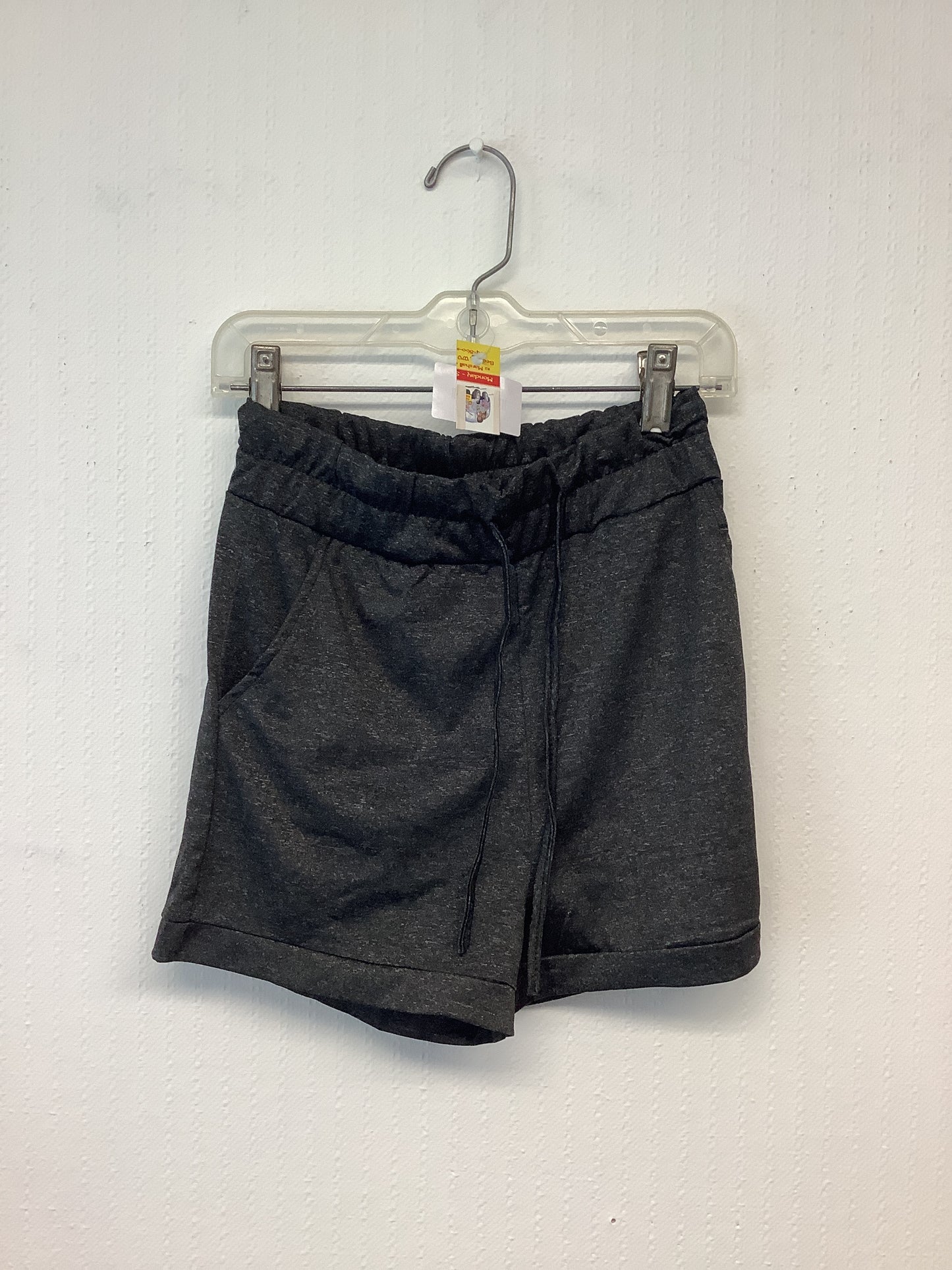 Cotton Drawstring Shorts Small Black