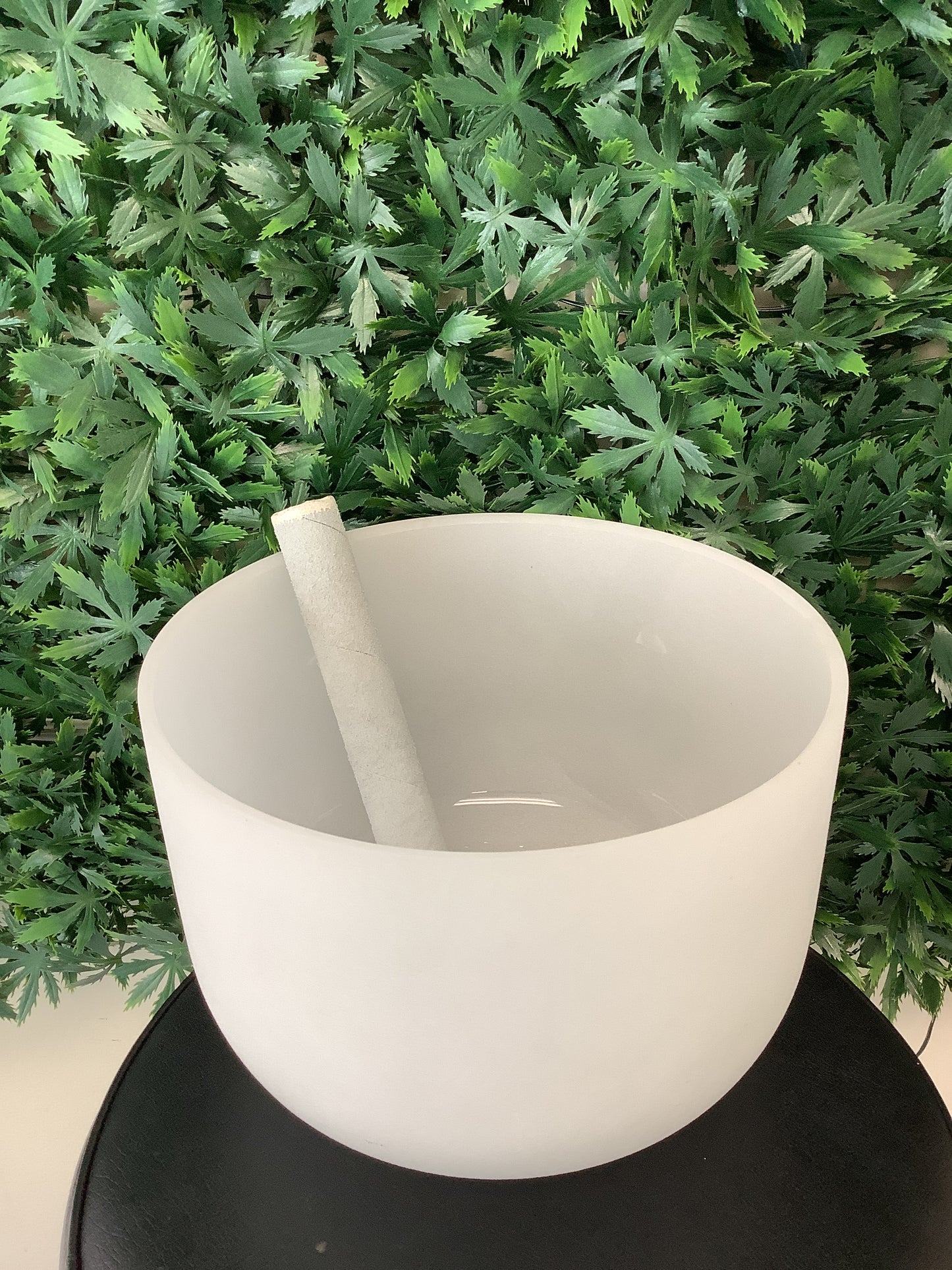 White Crystal Singing Bowl 10"