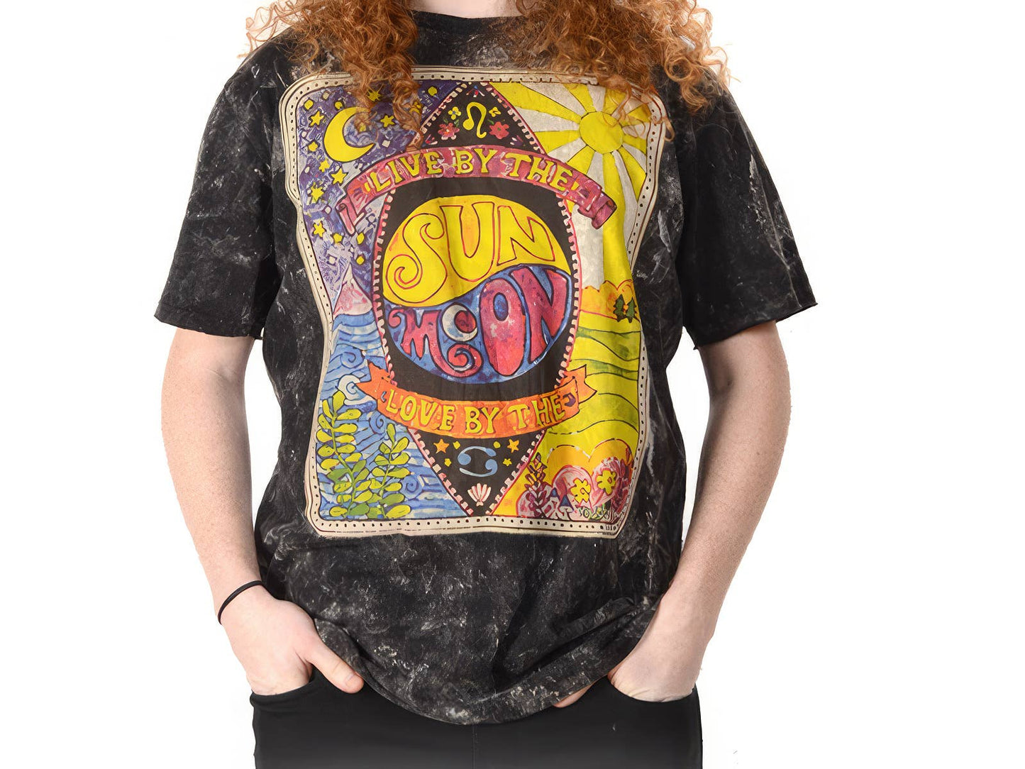 Live By The Sun Moon Cotton Tye Dye T-Shirt