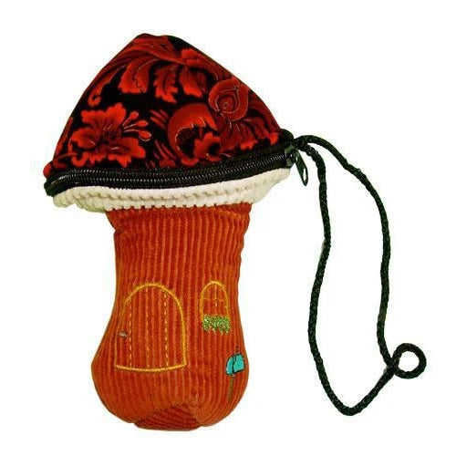 Corduroy Mushroom Padded Pouch