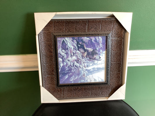 Snowy Wolves Picture w/ Frame
