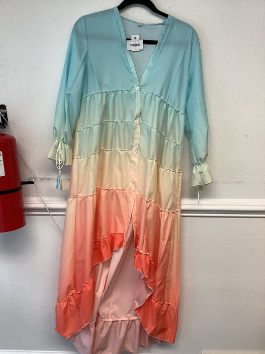 Boho Rainbow Tiered Maxi Dress