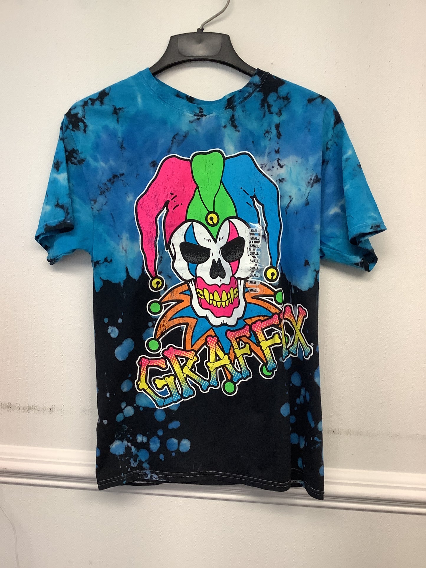 Neon Graffix Logo Blue & Black Tie Dye (Small)