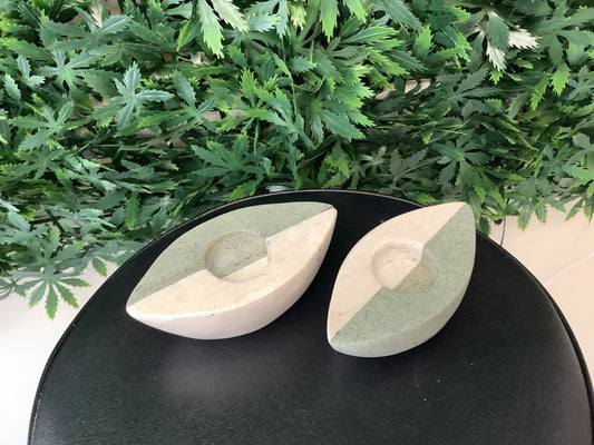 2 Tone Stone Tealight (Set of 2)