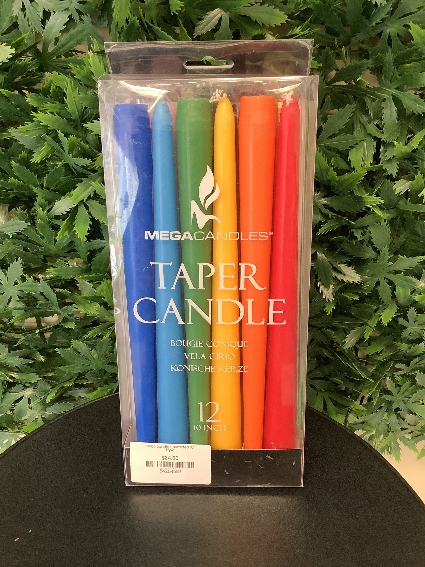 Mega Candles Assorted 10” 12pk