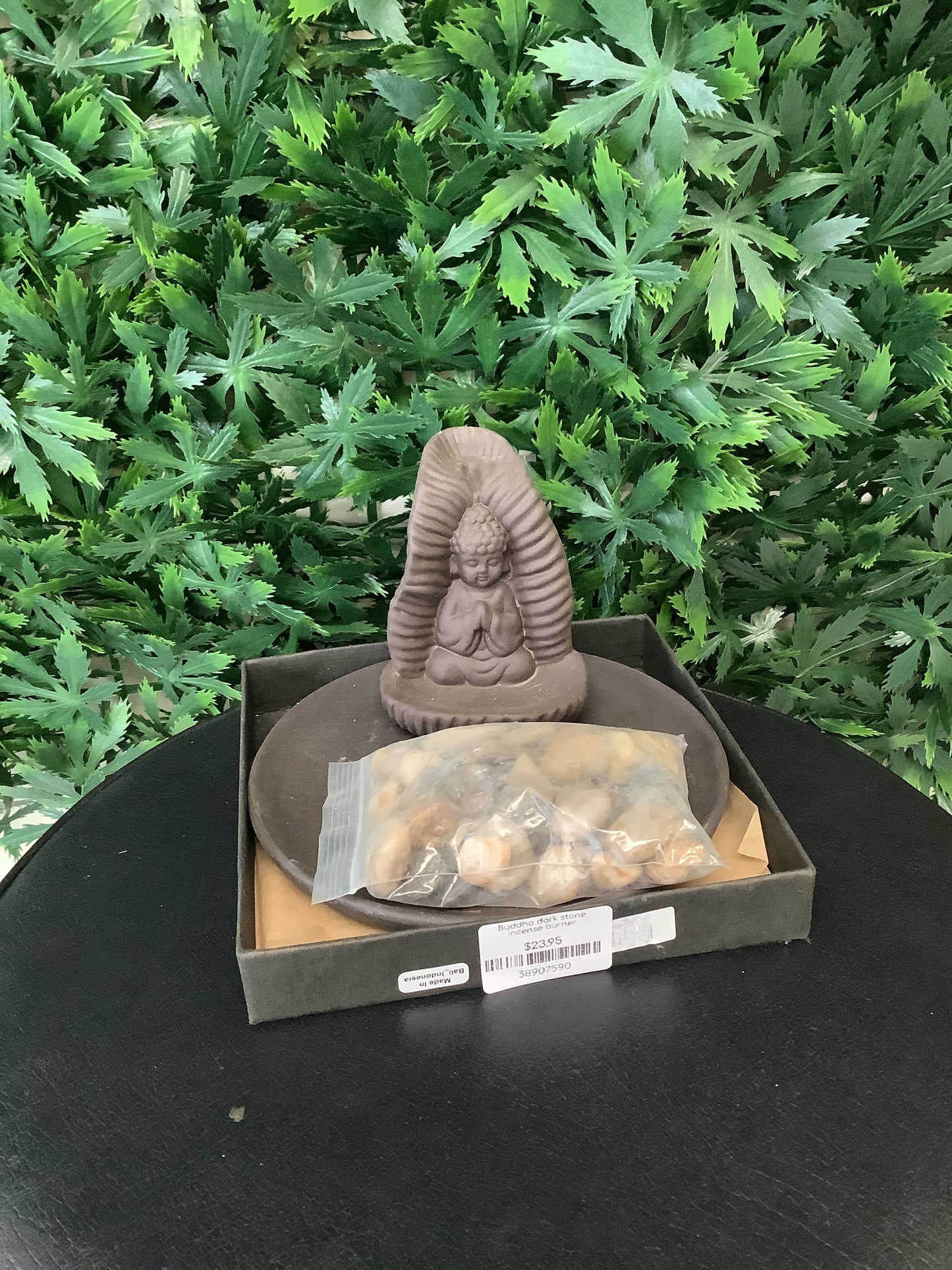 Buddha Dark Stone Incense Burner
