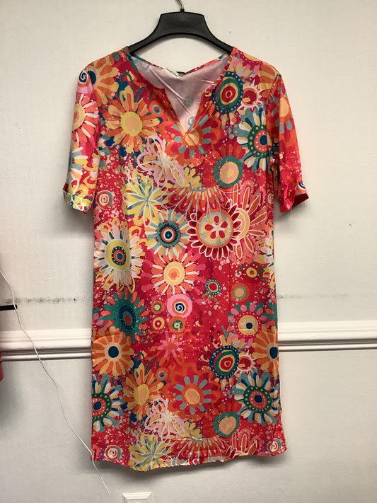 Pink Flower Swirl Dress