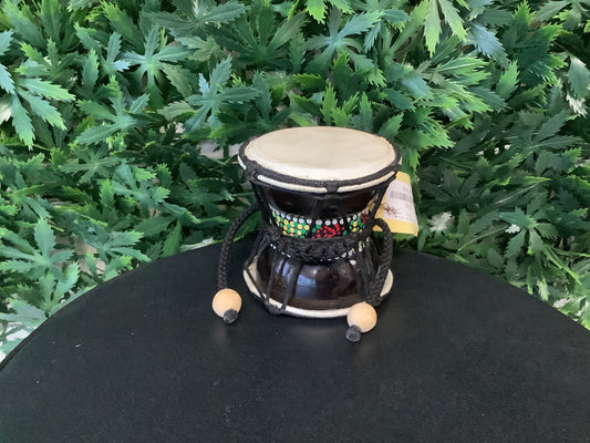 Small Wooden Drum - Black
