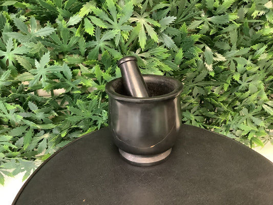 4” Black Soapstone Mortar & Pestle
