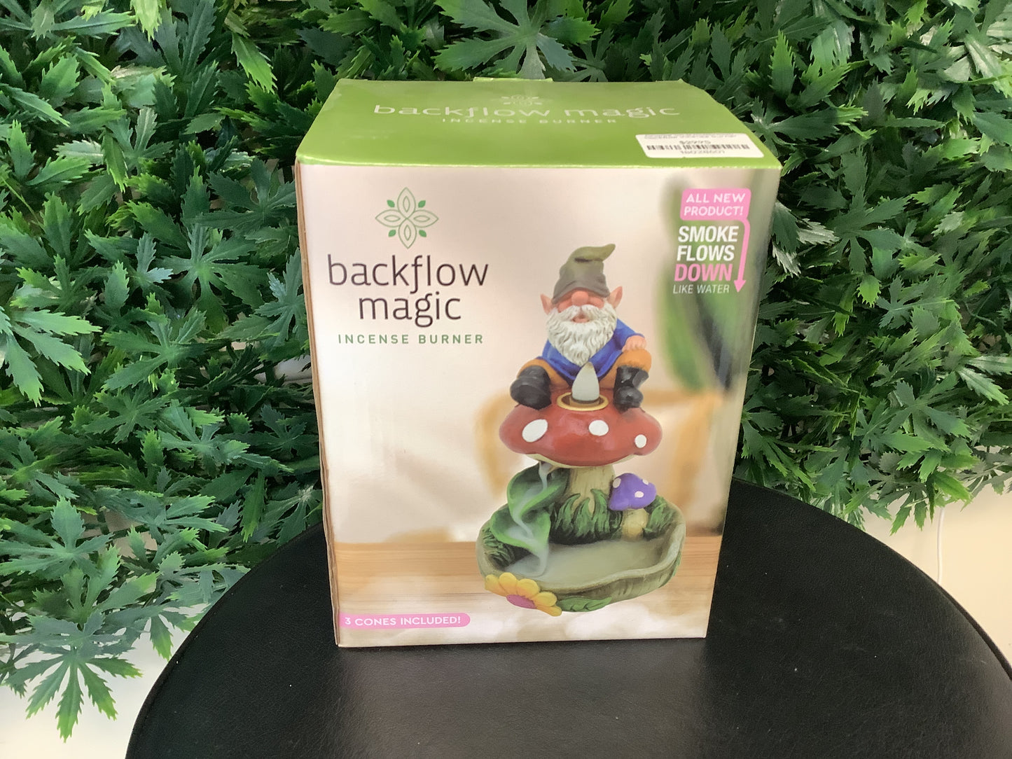 Gnome on a Mushroom Backflow Incense Burner