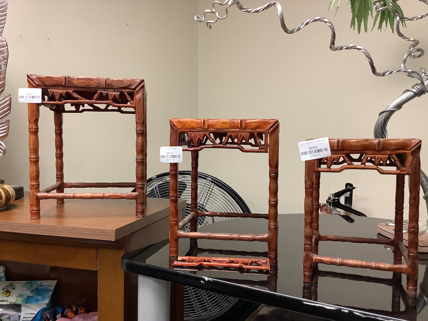 3pc. Wooden Table Set