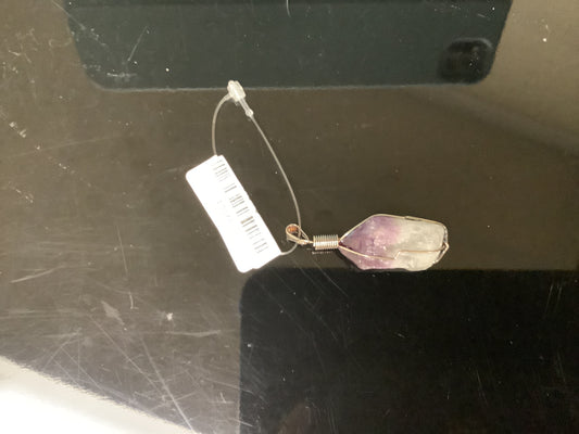 Amethyst Wire Wrapped Crystal Pendant