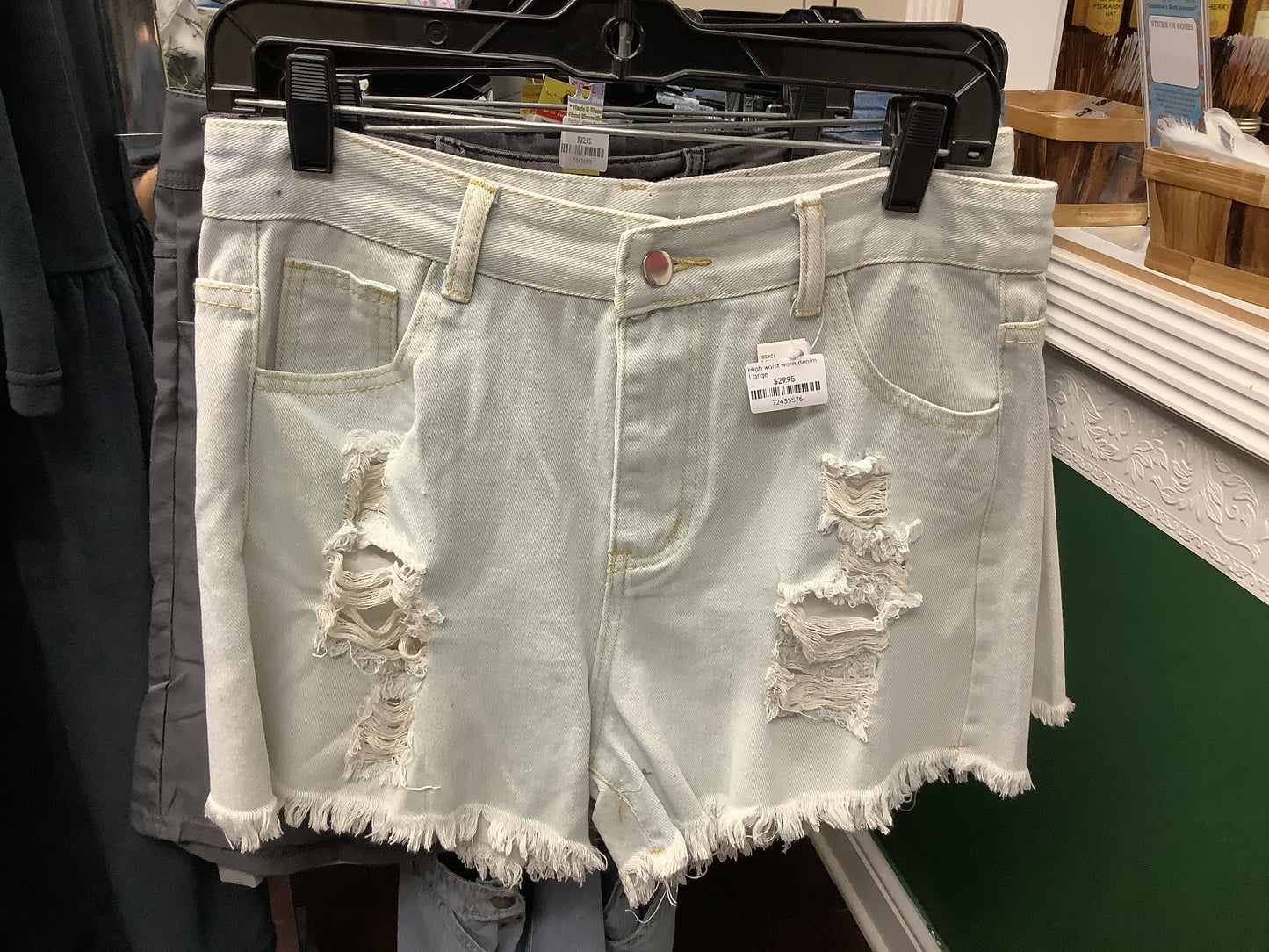 High Waist Worn Denim