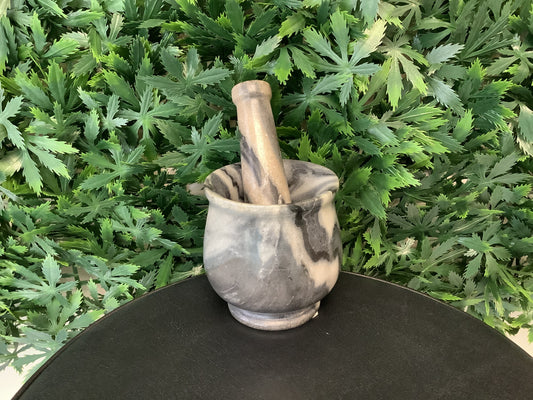 Tall Grey Mortar & Pestle
