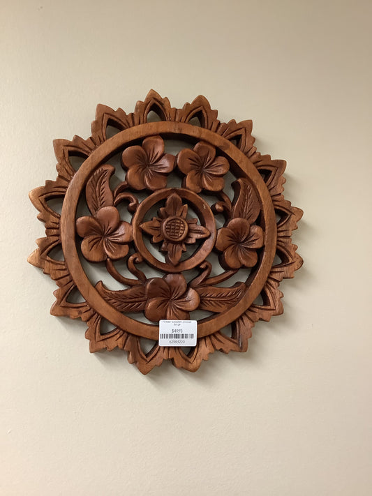Flower Wooden Plaque Large