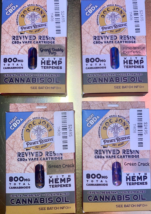 Doc Jon's CBDa Revived Resin Cartridge