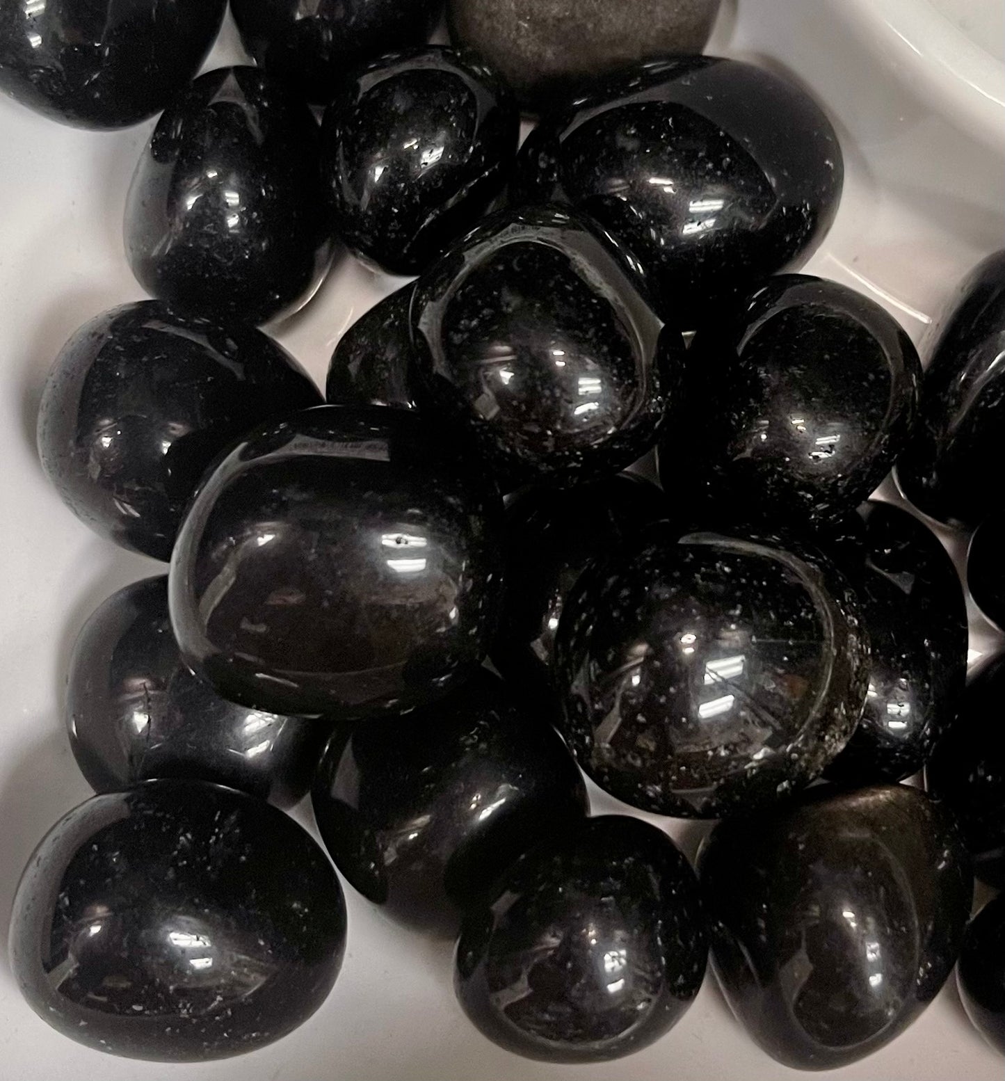 Handpicked Natural Tumbled Black Obsidian Crystals