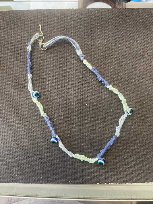Macrame Evil Eye Necklace