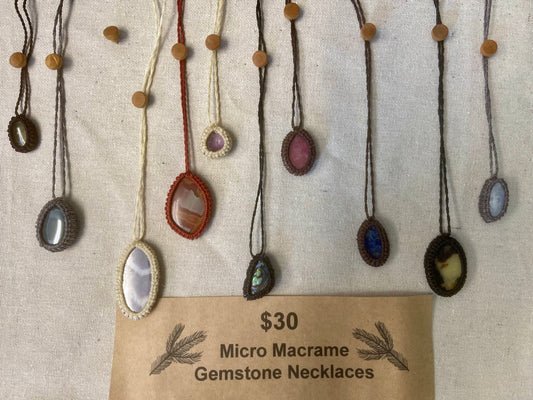 KZ Micro Macrame Gemstone Necklace