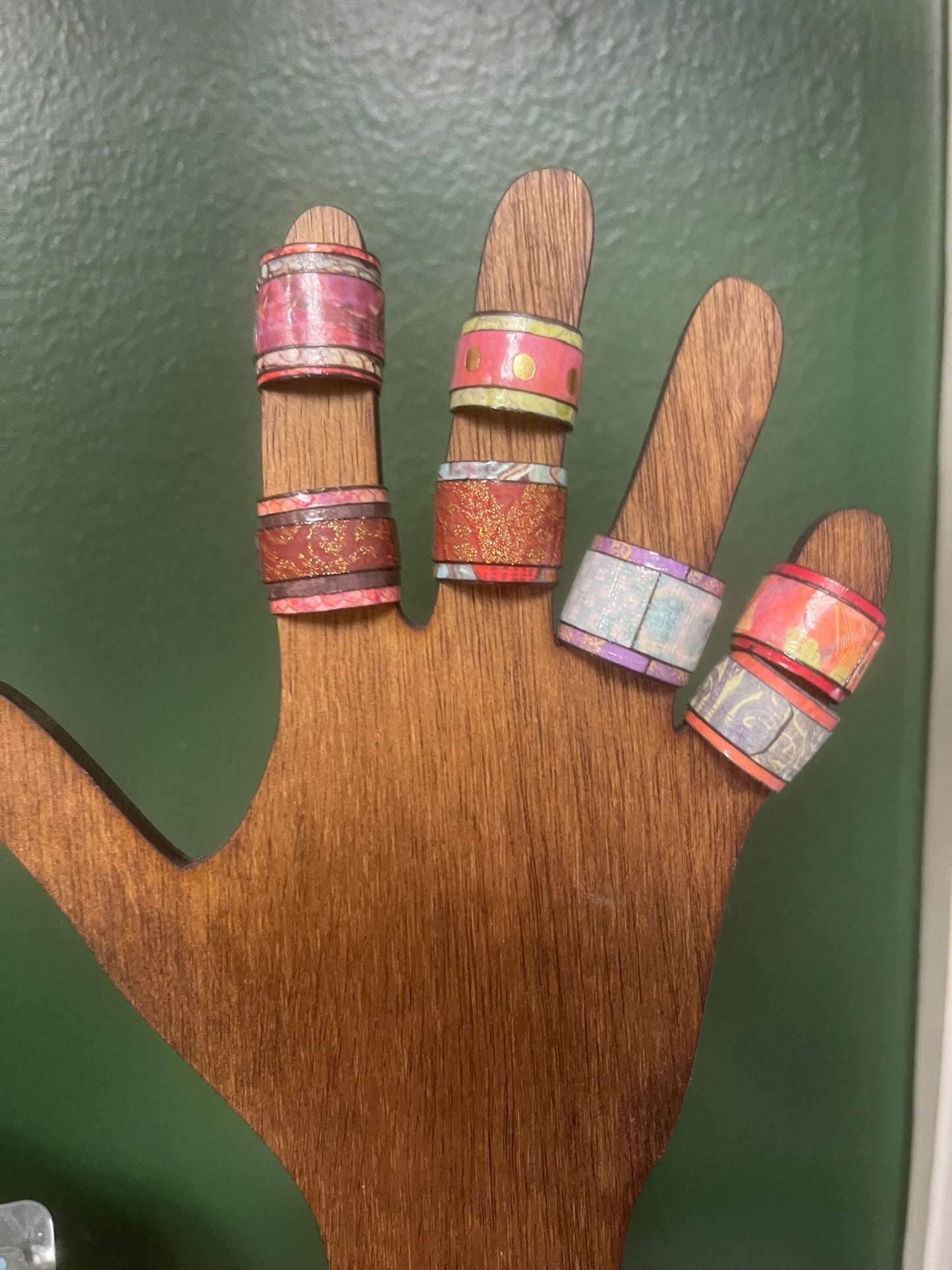 Paper Lacquered Rings